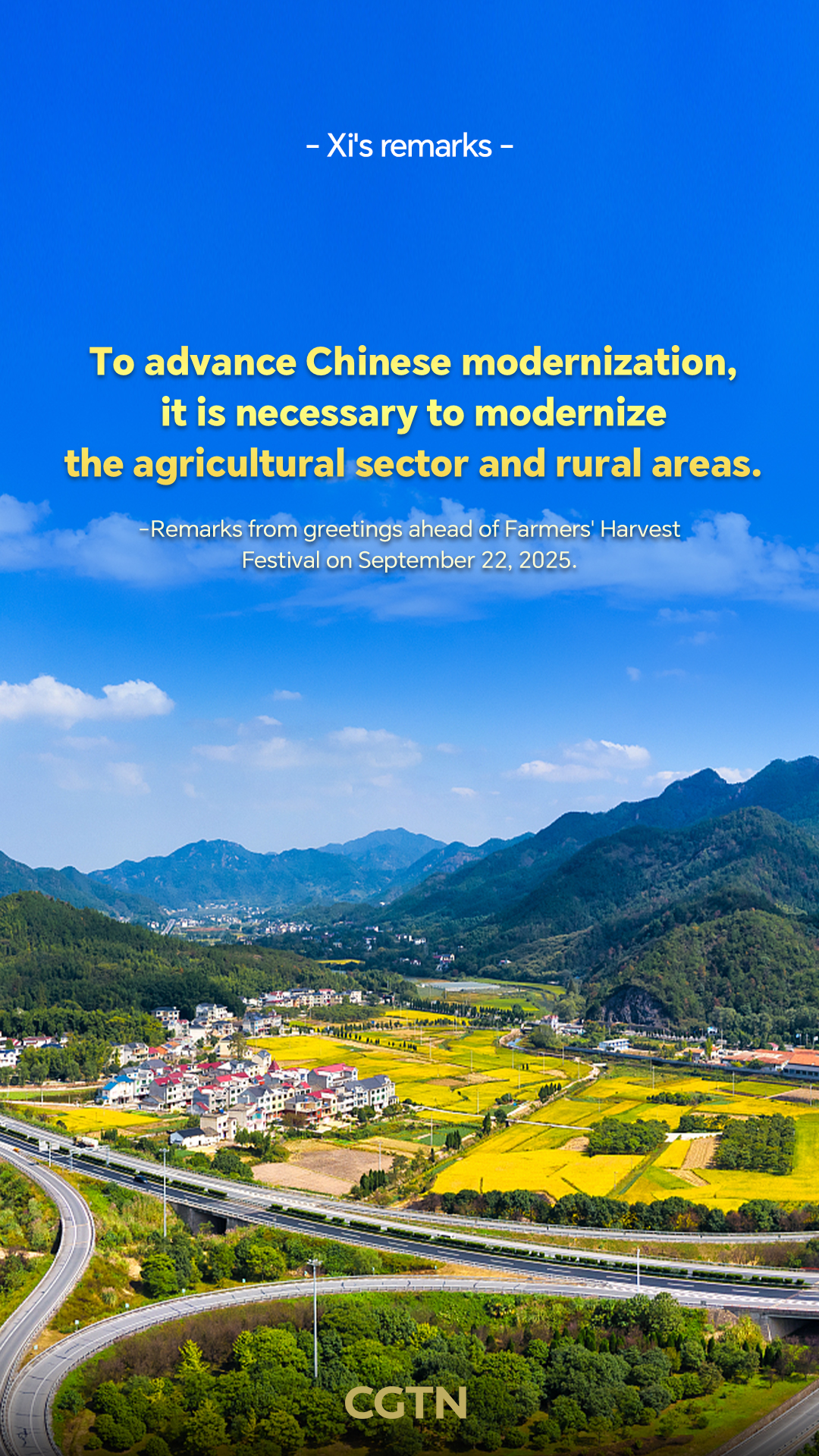President Xi Jinping's key remarks on agriculture, rural areas and farmers