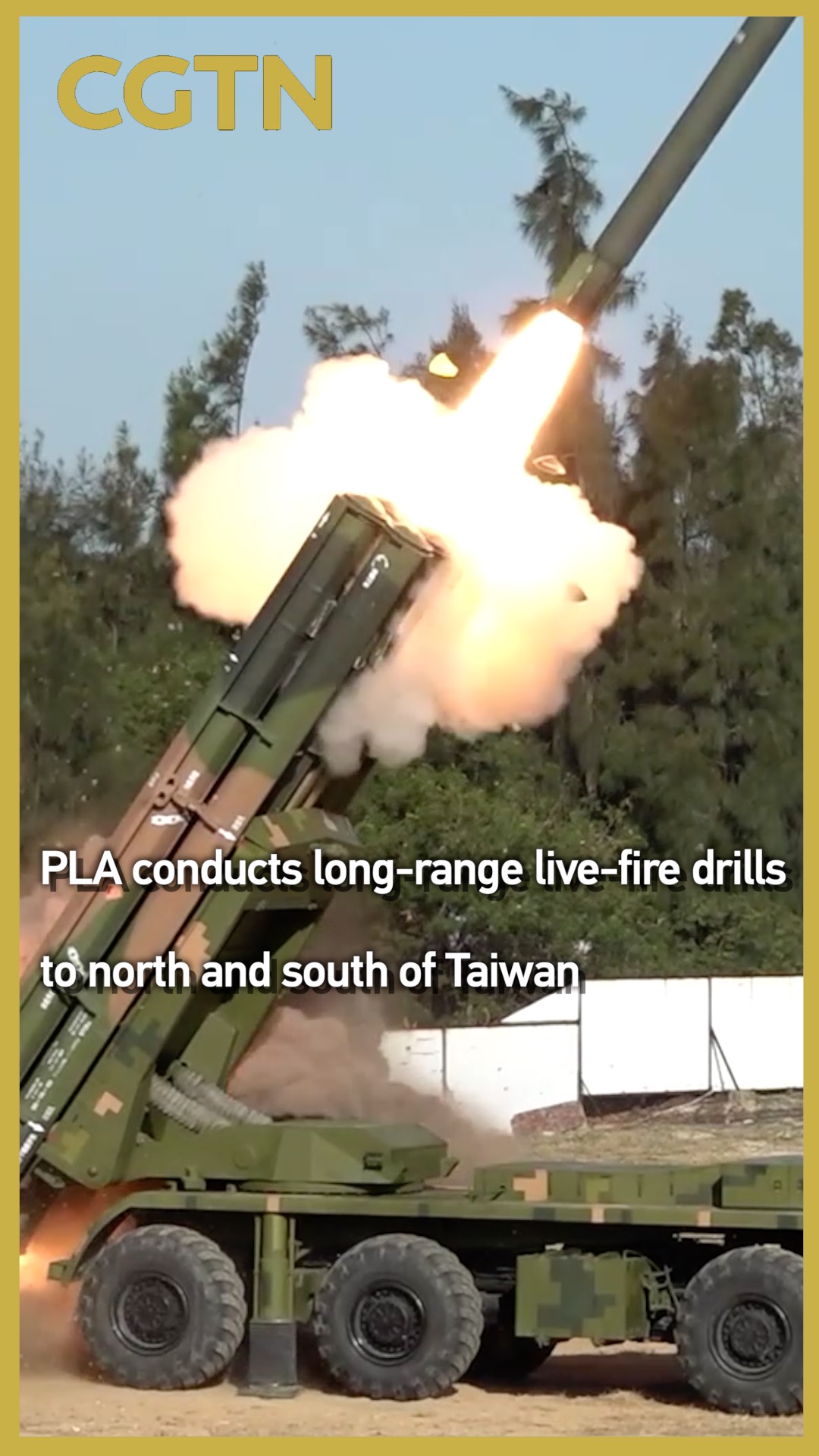 PLA conducts long-range live-fire drills to north and south of Taiwan