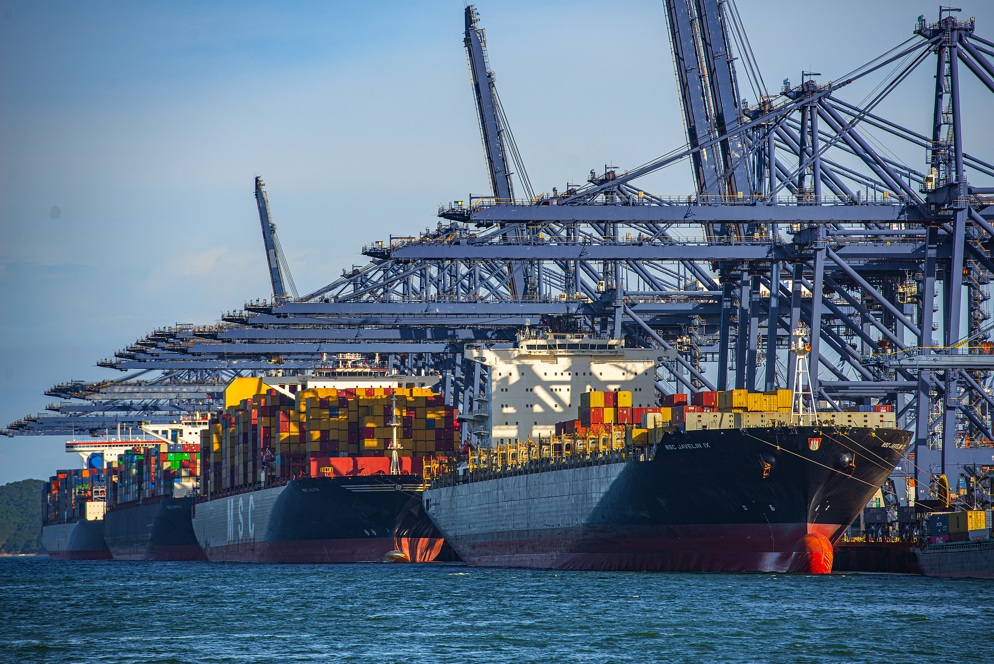 Cargo ship lining up in Shenzhen, Guangdong Province, China, August 16, 2025. /CFP