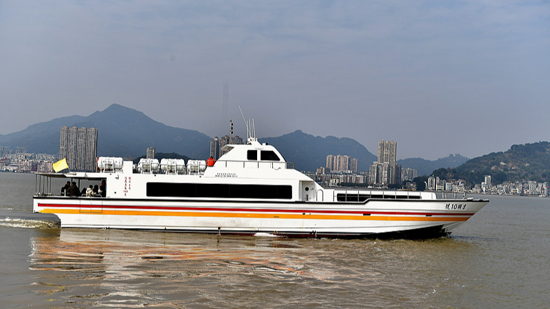 A file photo of a passenger ship departing from Mawei of Fuzhou Province, heading toward Matsu, south China. /VCG
