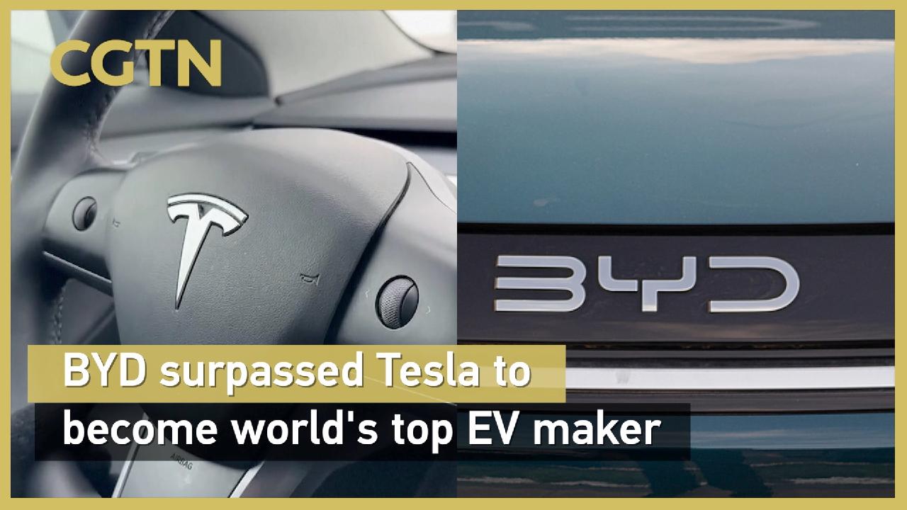 BYD surpassed Tesla to become world's top EV maker - CGTN
