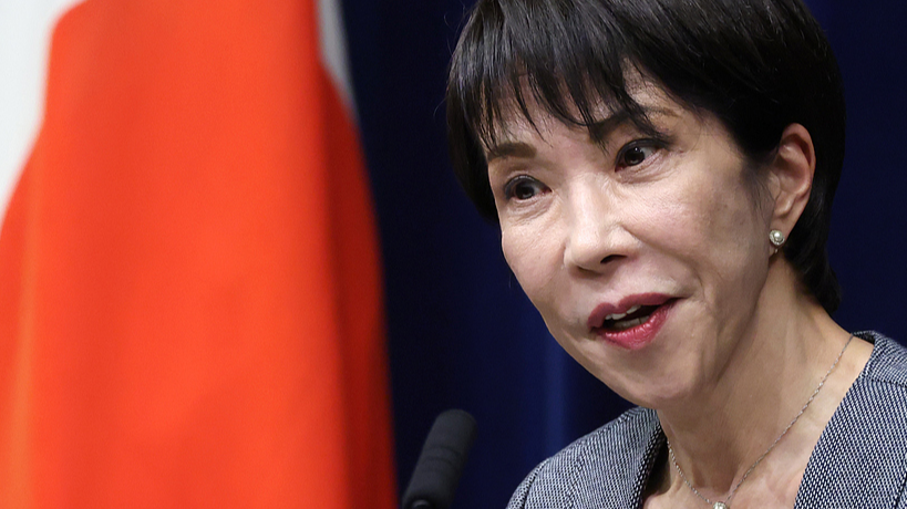 Japan's Prime Minister Sanae Takaichi speaks at a press conference, Tokyo, Japan, December 17, 2025. /VCG