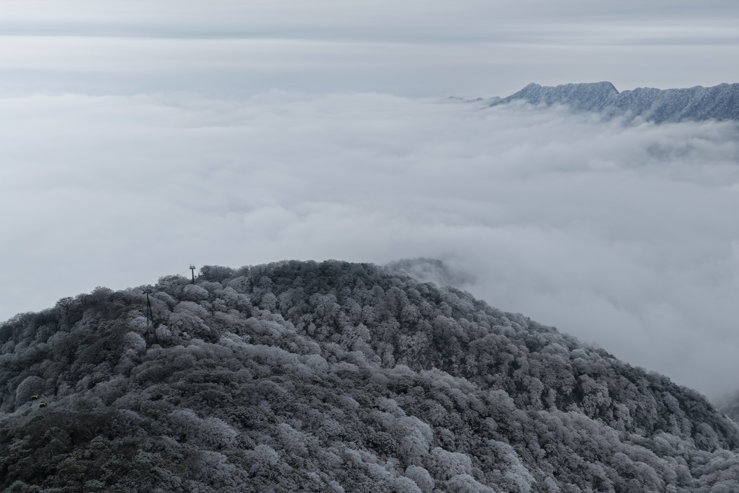 Mount Fanjing, a UNESCO World Natural Heritage site, is seen in Tongren, southwest China's Guizhou Province on January 2, 2026. /Tongren Media Convergence Center
