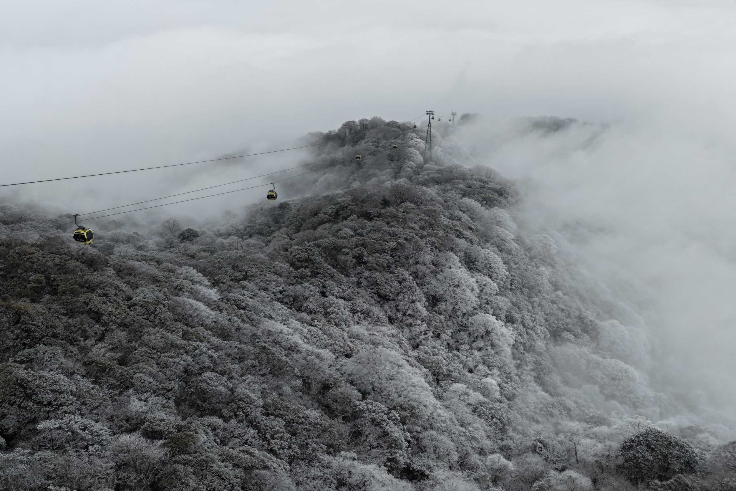 Mount Fanjing, a UNESCO World Natural Heritage site, is seen in Tongren, southwest China's Guizhou Province on January 2, 2026. /Tongren Media Convergence Center