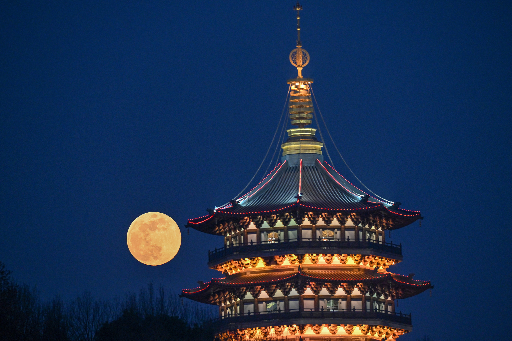 2026 wolf supermoon graces the sky