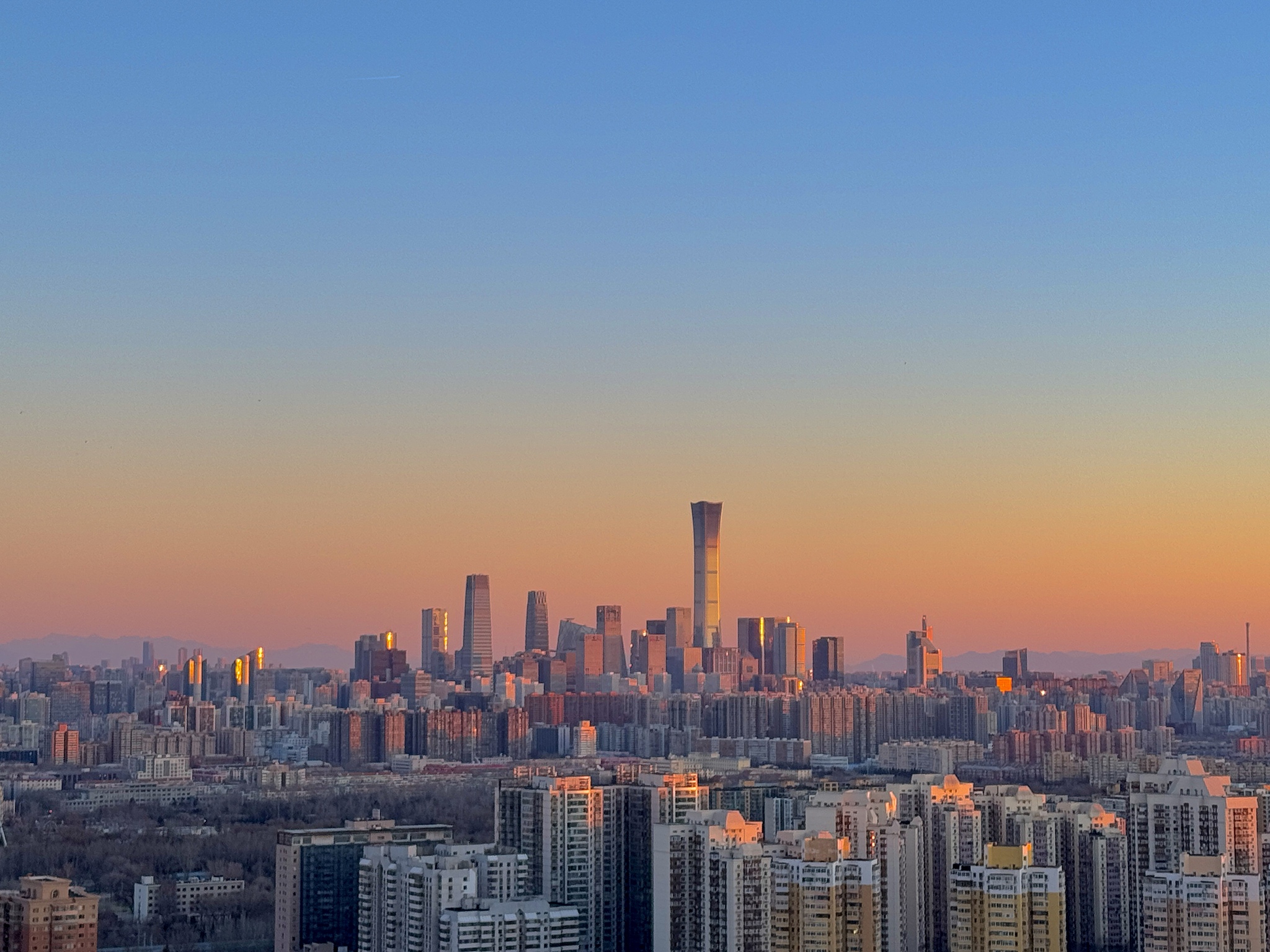 A view of Beijing, China, at dawn on December 24, 2025. /VCG