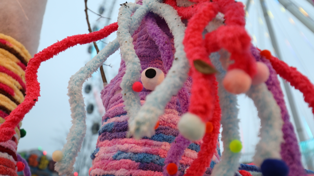 Chongqing trees get cozy in colorful sweaters