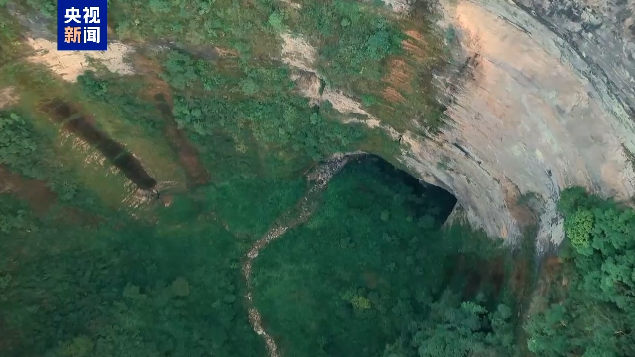 A view of the cave where astronauts trained in Wulong, southwest China's Chongqing Municipality. /CMG