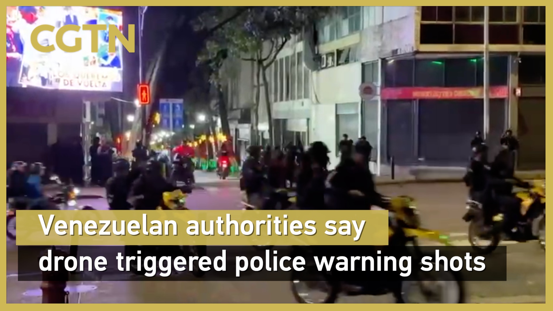 Venezuelan authorities say drone triggered police warning shots