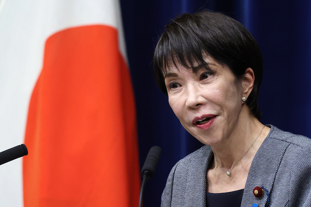 Japan's Prime Minister Sanae Takaichi, speaks during a news conference at the prime minister's office in Tokyo, Japan, December 17, 2025. /CFP