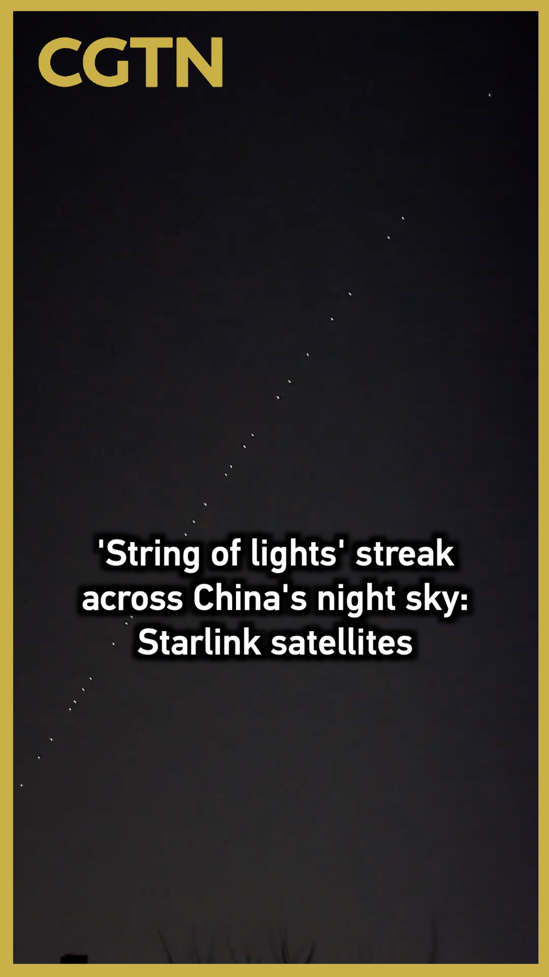 'String of lights' streak across night sky: Starlink satellites