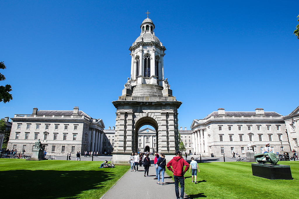 A file photo of Trinity College Dublin campus in Dublin, Ireland /VCG