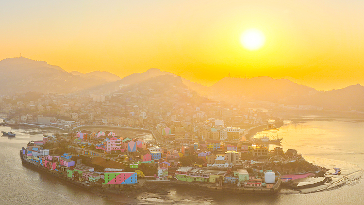 When dawn paints a coastal village