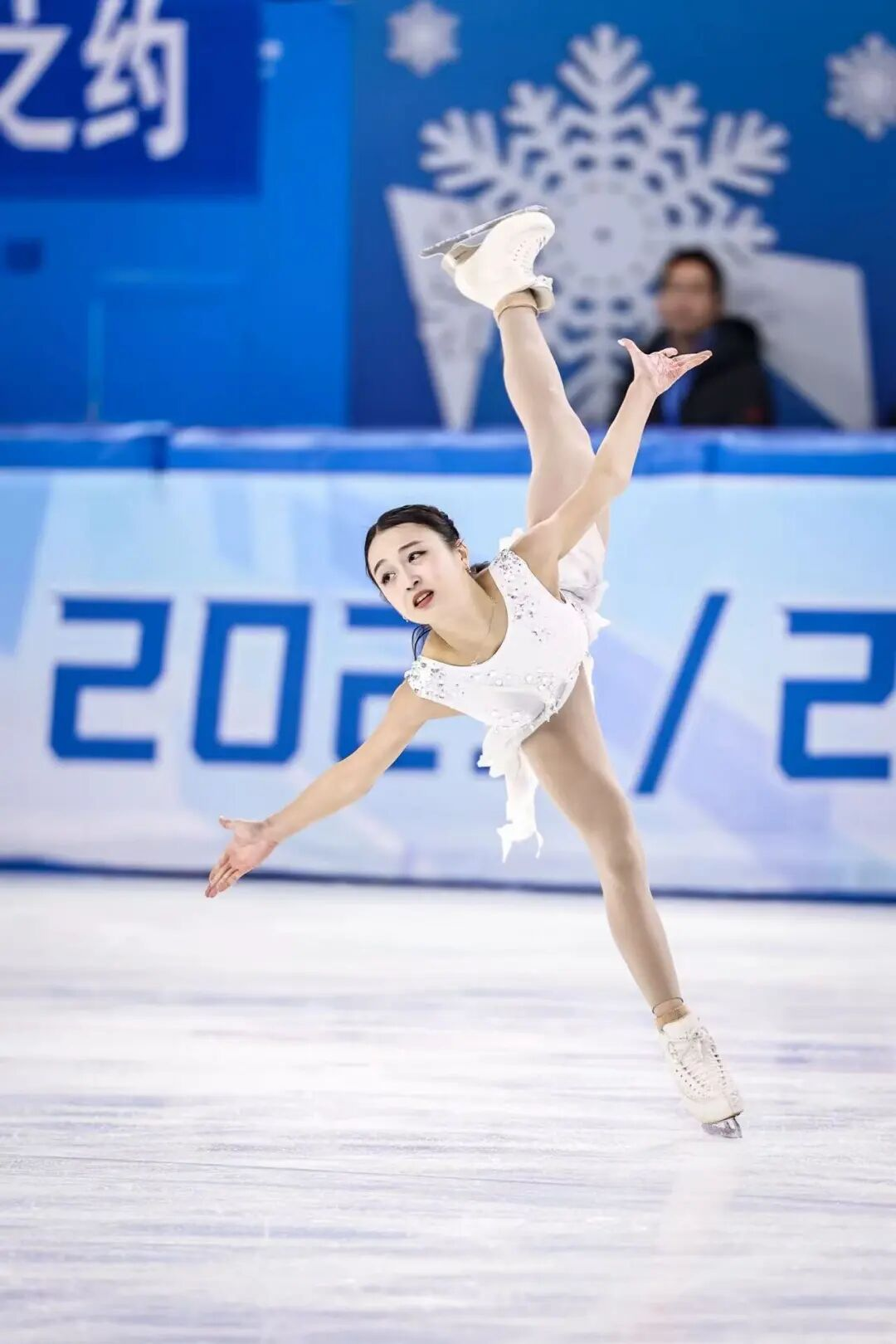 Zhu Yi is competing in the women's singles skating event. /Chinese Figure Skating Association