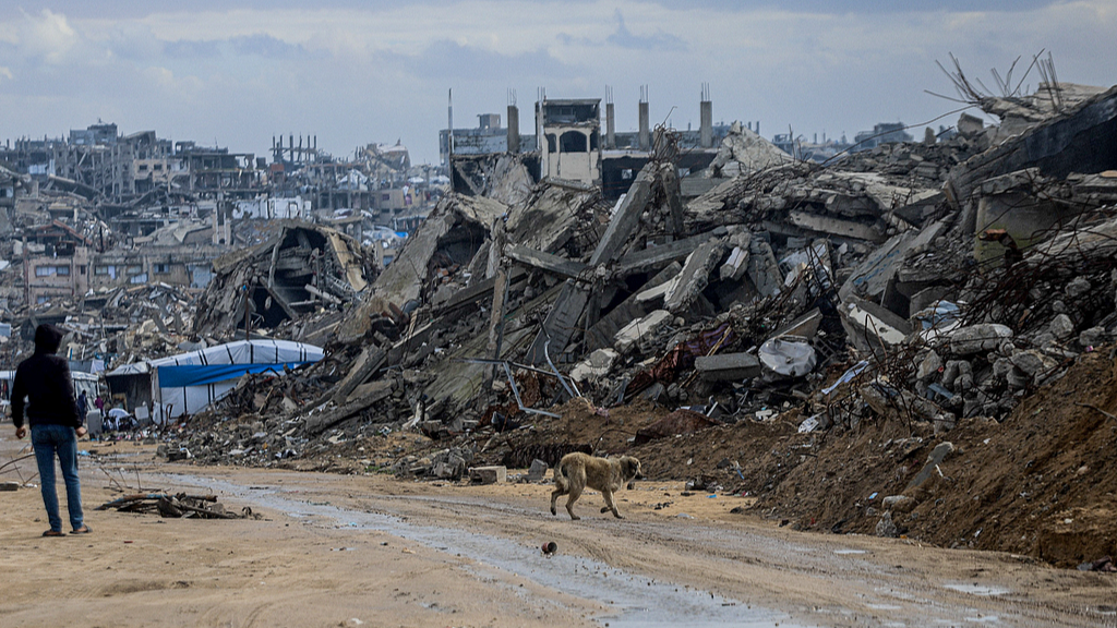 Building ruins are seen in the Jabalia region, Gaza, January 9, 2026. /VCG