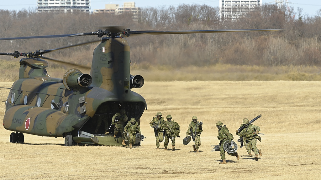Japan's Self-Defense Force's 1st Airborne Brigade conducts training at Camp Narashino training area, in Chiba Prefecture near Tokyo, Japan, January 10, 2025. /VCG