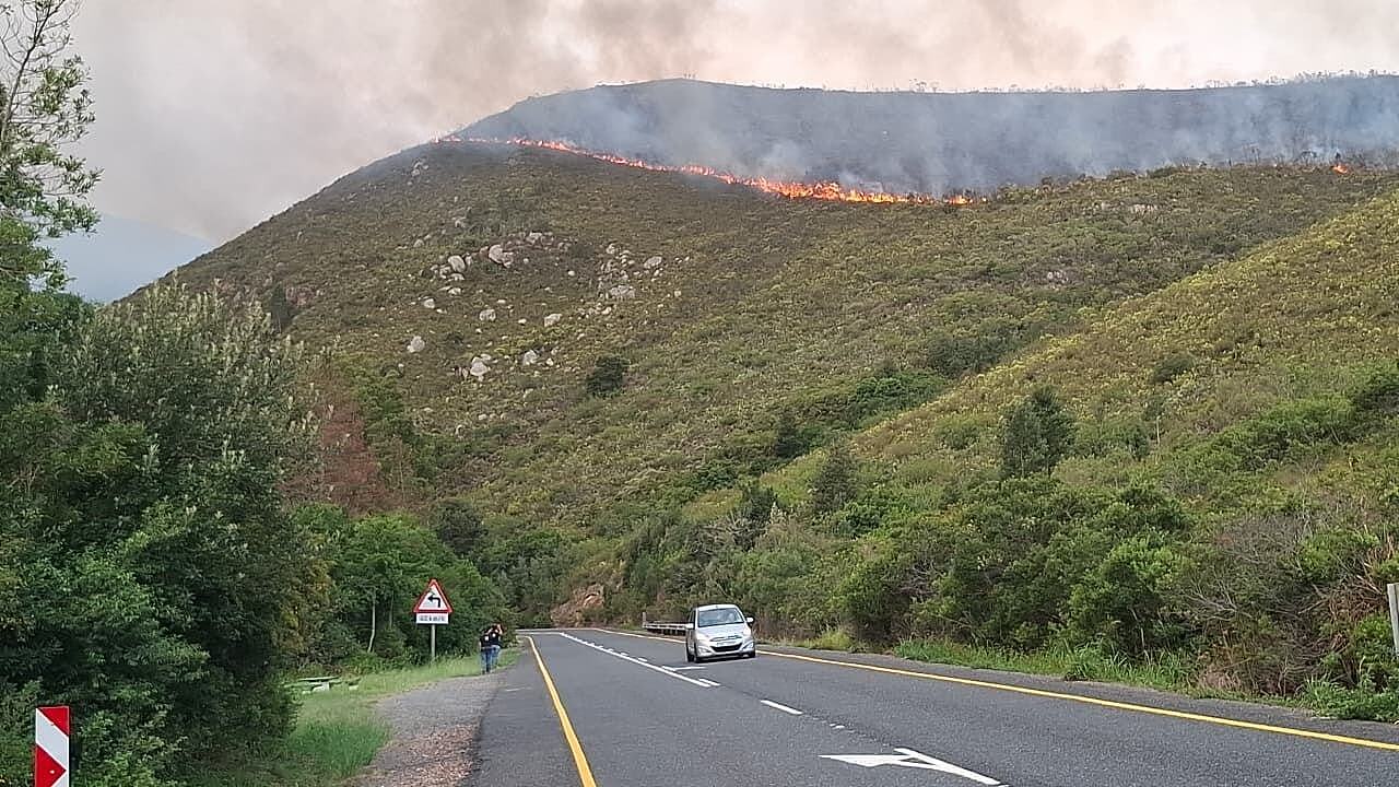 A view of the forest fires in the Mossel Bay area of the Western Cape, South Africa, January 11, 2026. /VCG