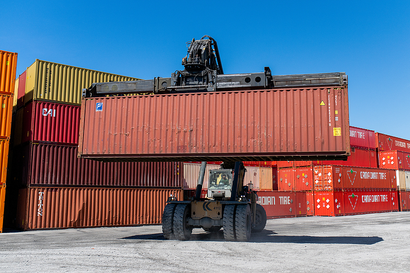Shipping containers at the Ray-Mont Logistics facility in the Port of Prince Rupert in Prince Rupert, British Columbia, Canada, July 16, 2025. /VCG