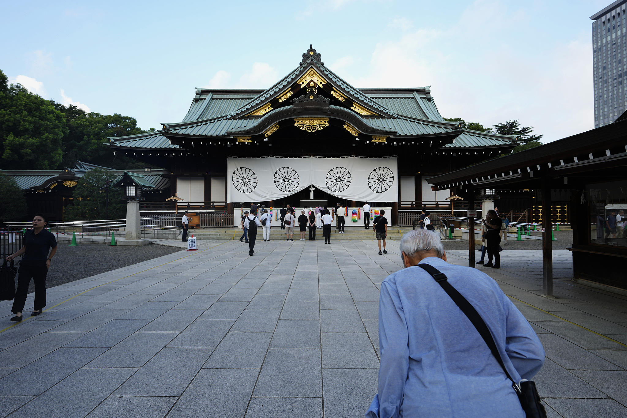 The main hall of the Yasukuni Shrine, in Tokyo, Japan, August 15, 2024. /CFP