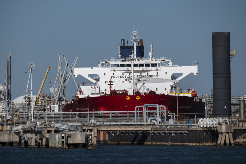 A crude oil tanker is docked at Freeport Marine Terminal II in Freeport, Texas, US, January 14, 2026. /VCG