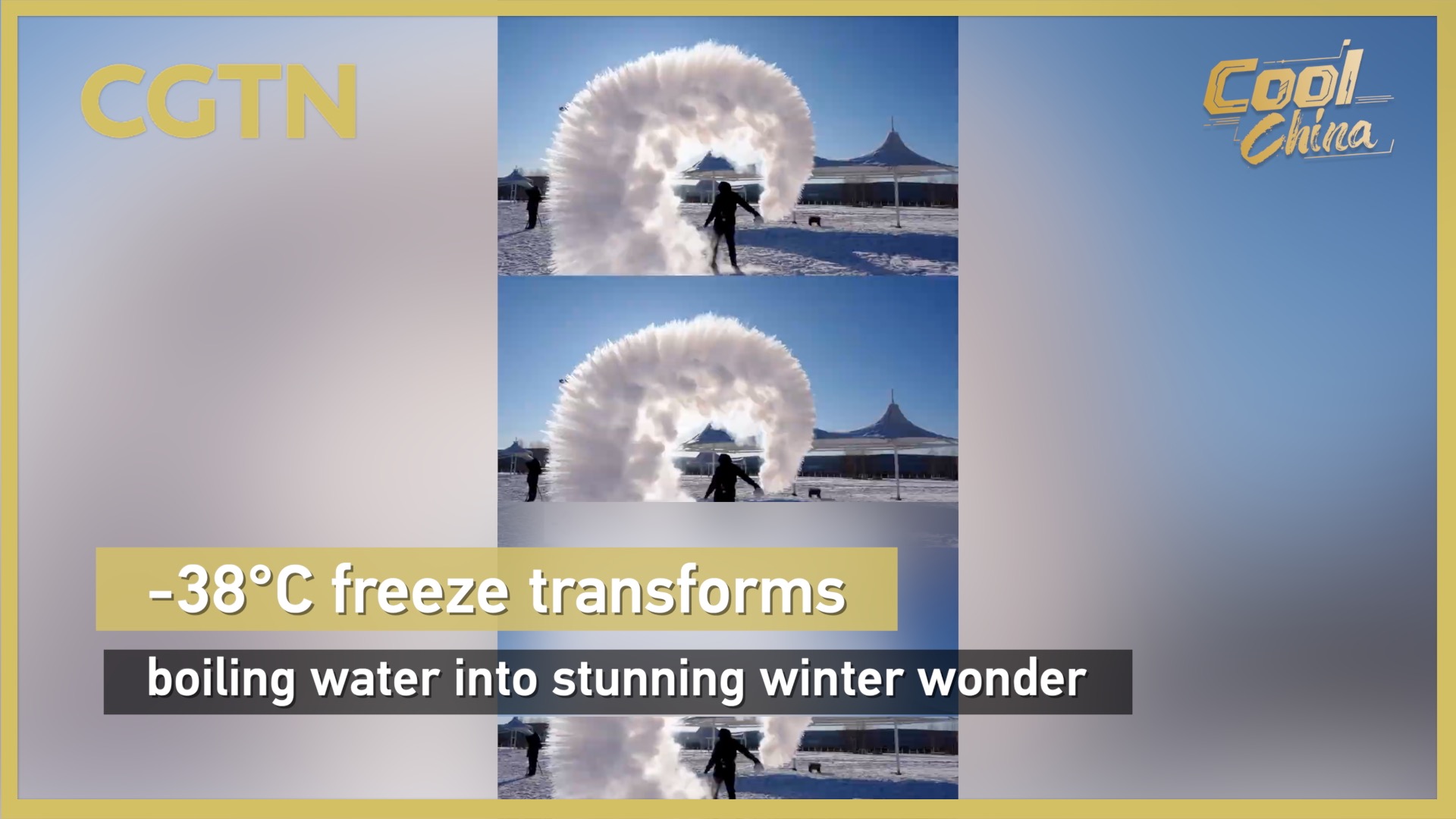 -38°C freeze transforms boiling water into stunning winter wonder