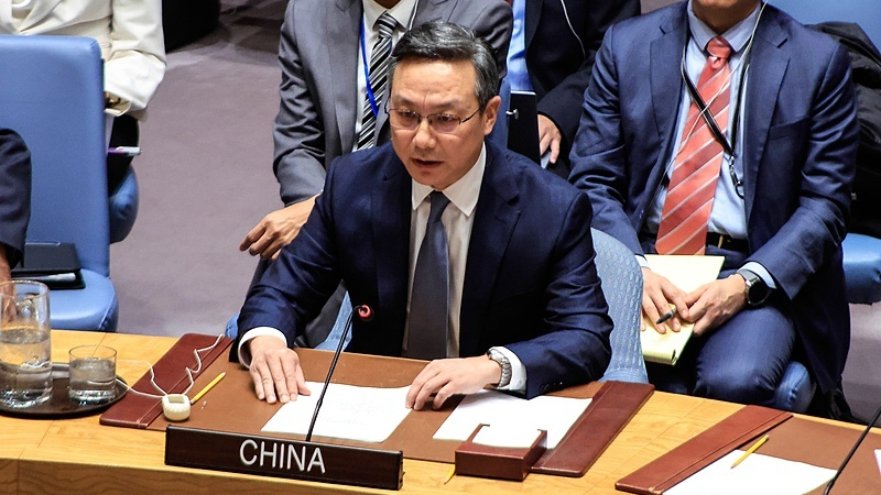 A file photo of Sun Lei, China's deputy permanent representative to the United Nations. /CMG