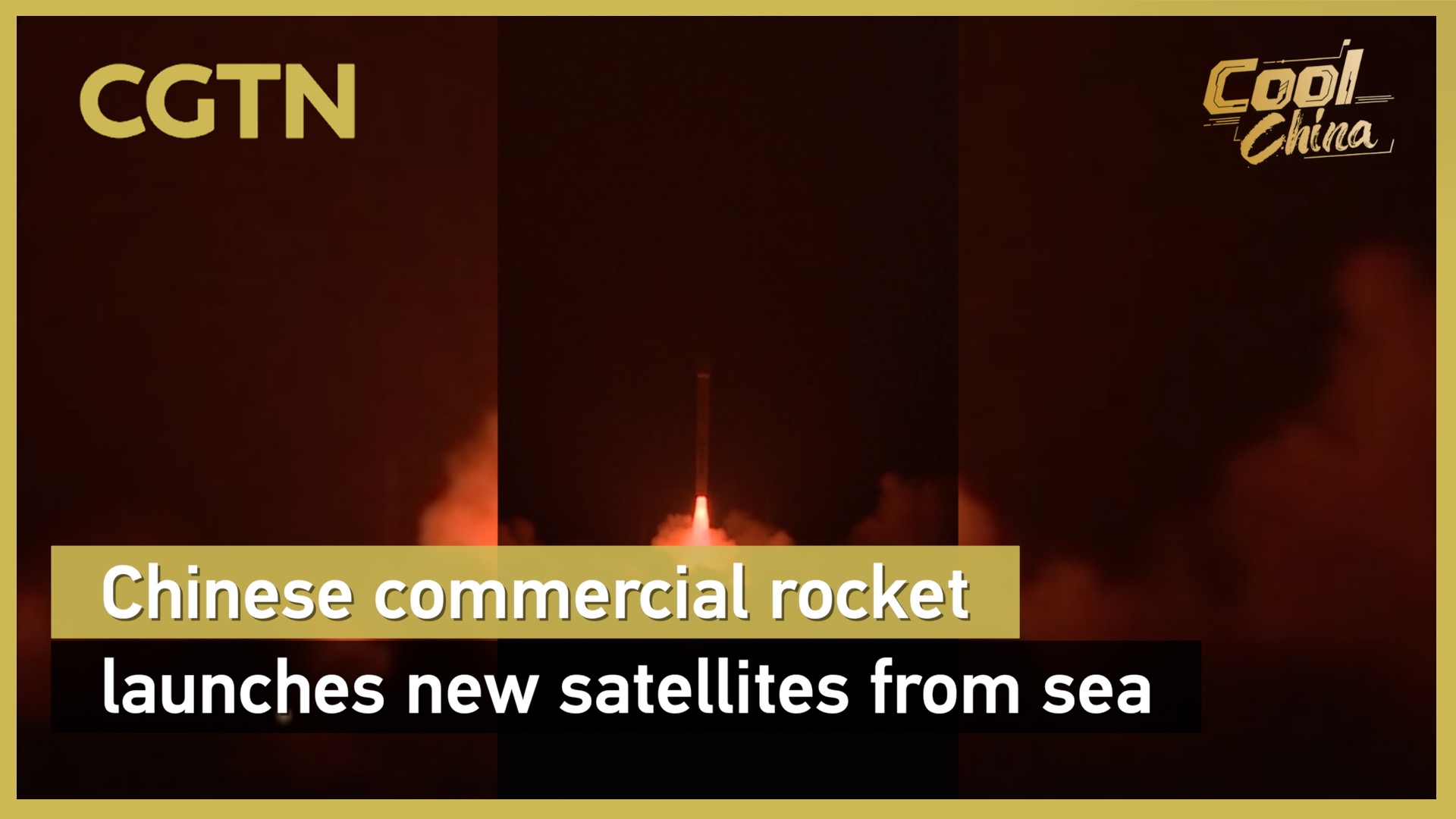 Chinese commercial rocket launches new satellites from sea