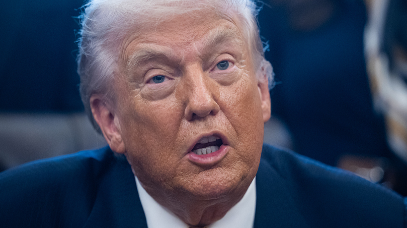 US President Donald Trump at a briefing in the White House, Washington, US, January 14, 2026. /VCG