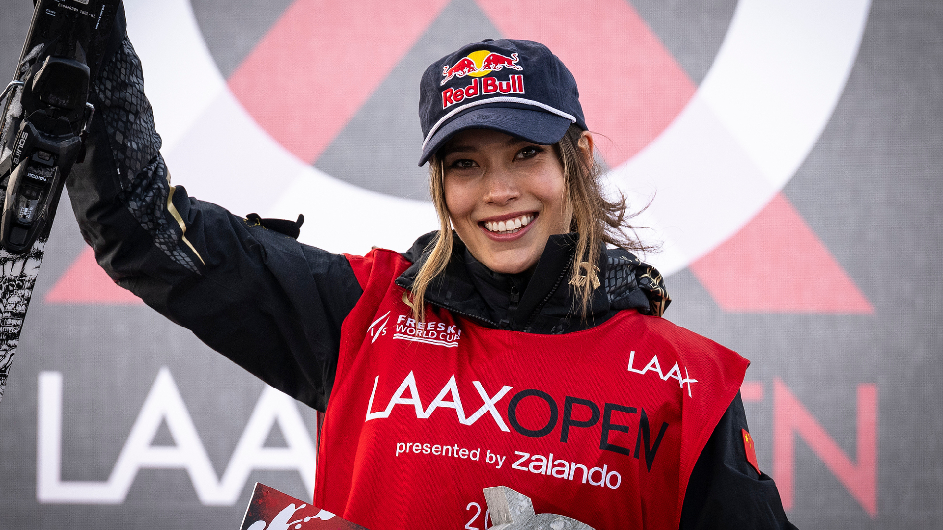 China's Olympic champion Gu wins women's slopestyle gold in Laax