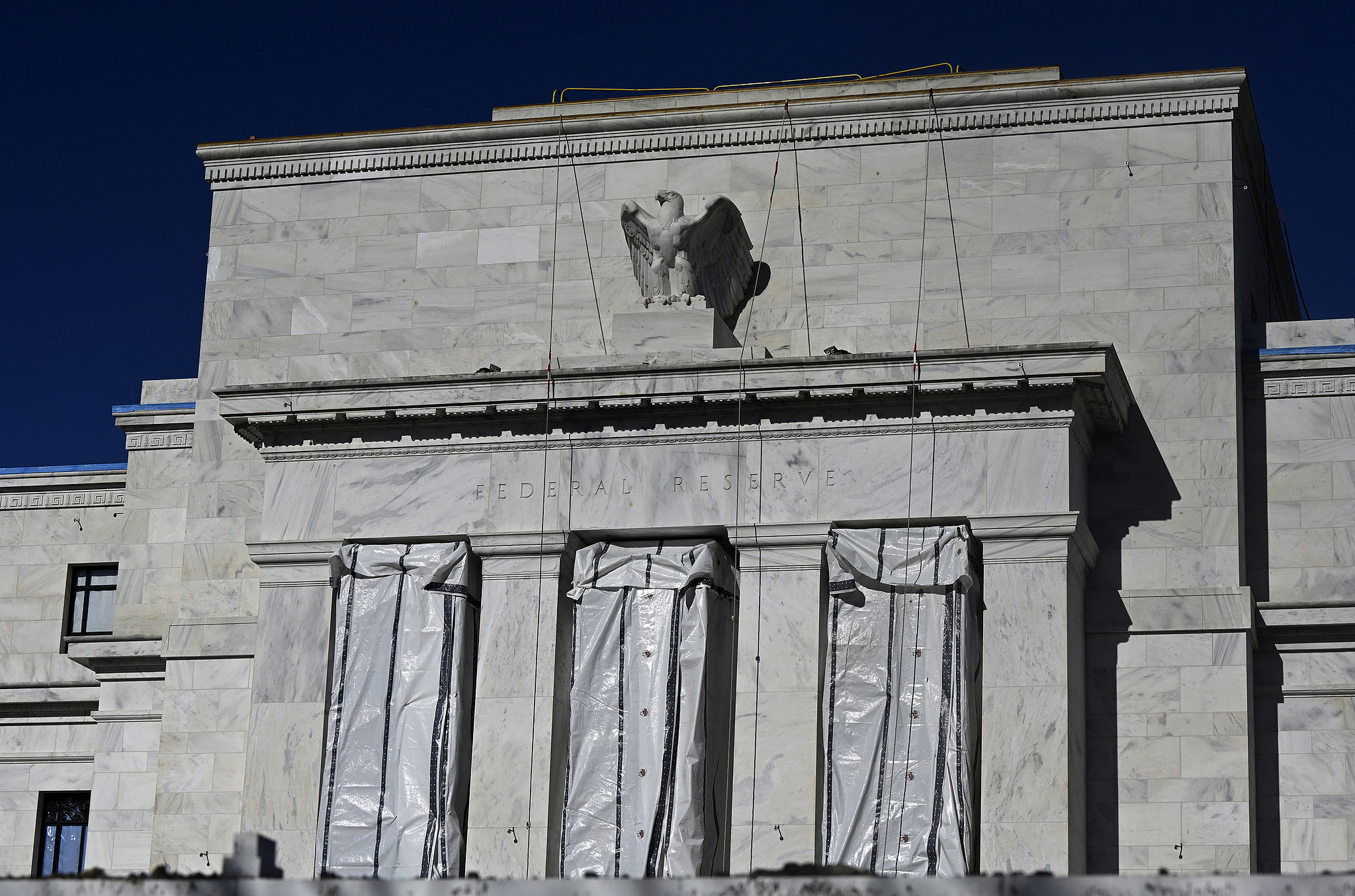 Construction continues at the Marriner S. Eccles Federal Reserve Board Building in Washington, DC, January 12, 2026./ VCG