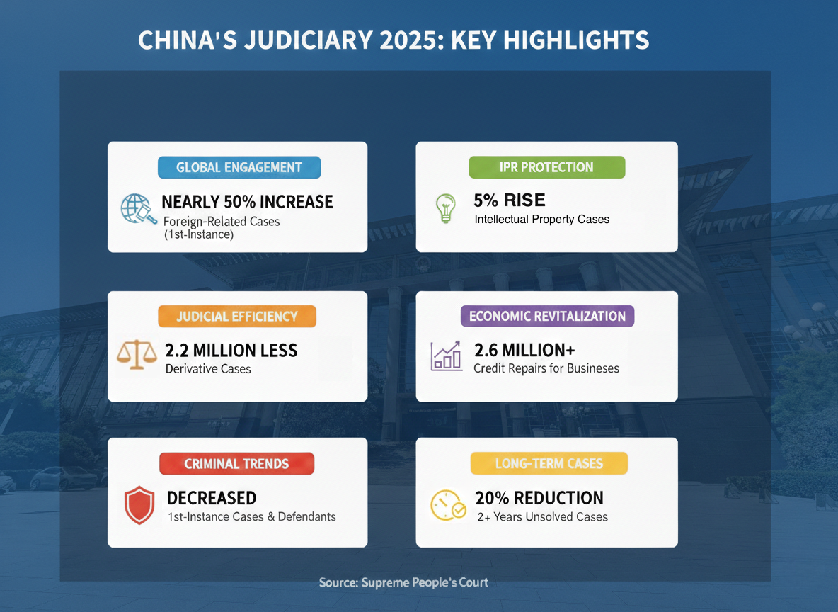 Chinese courts report 50 percent jump in foreign-related cases