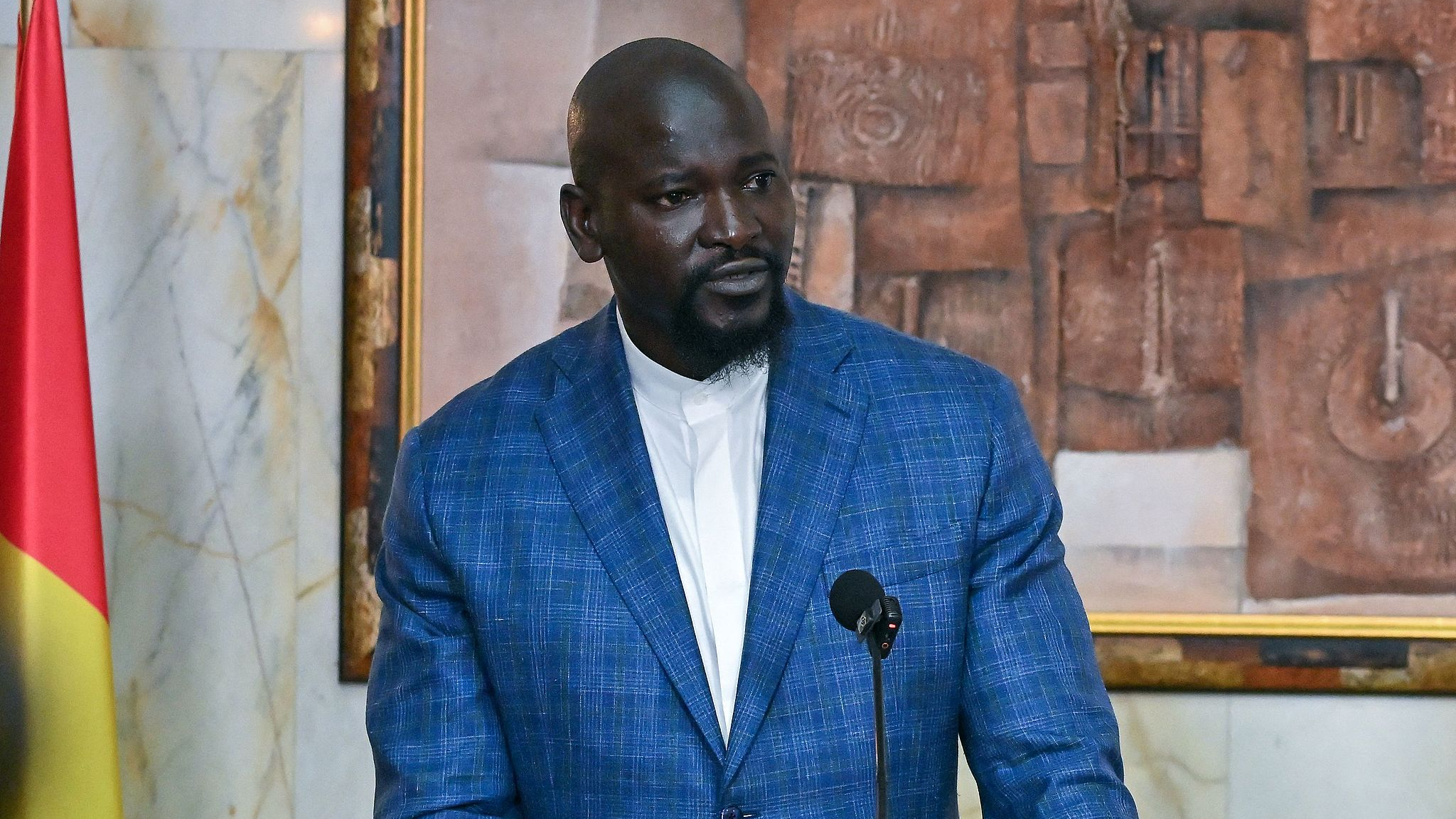 A file photo of Guinean President Mamady Doumbouya. /VCG