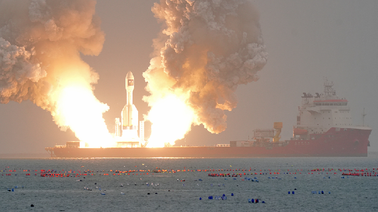 China's first offshore liquid rocket test platform to begin operations