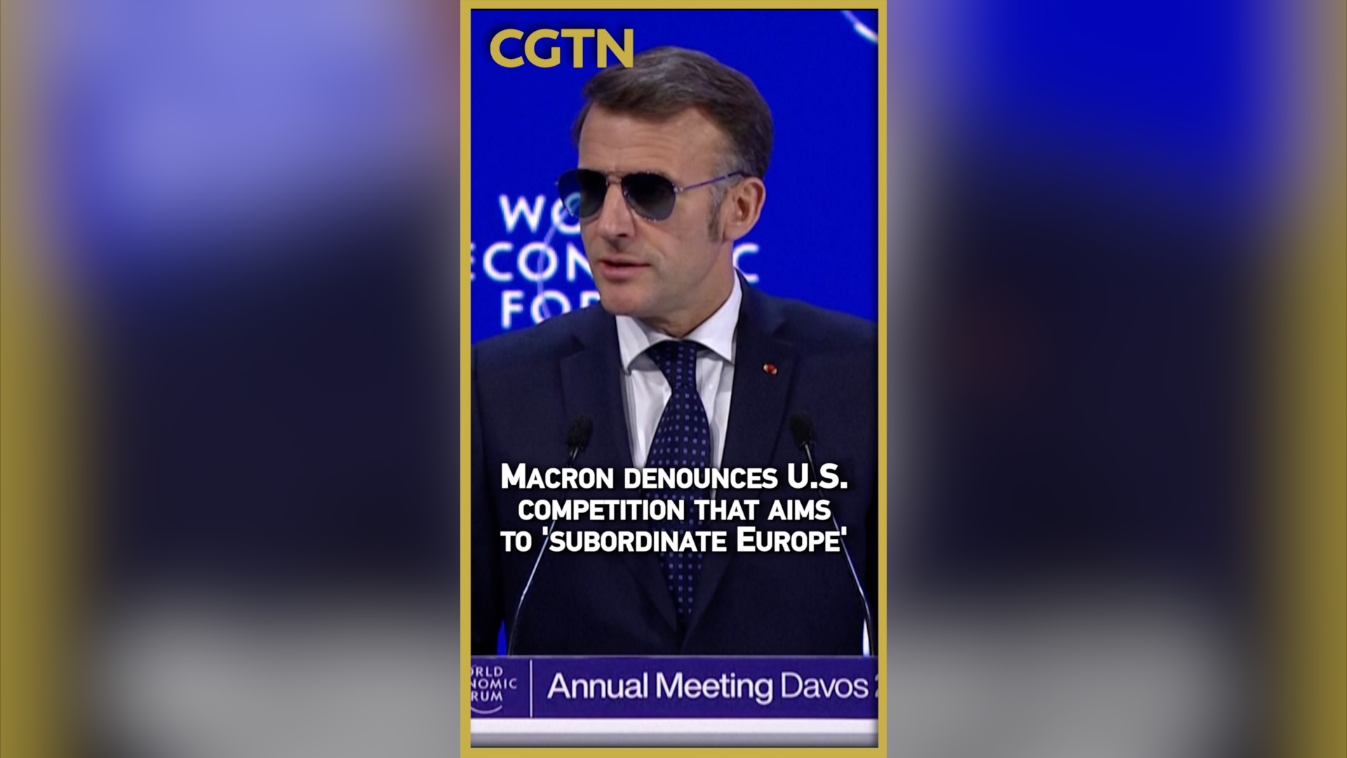 Macron denounces U.S. competition that aims to 'subordinate Europe'