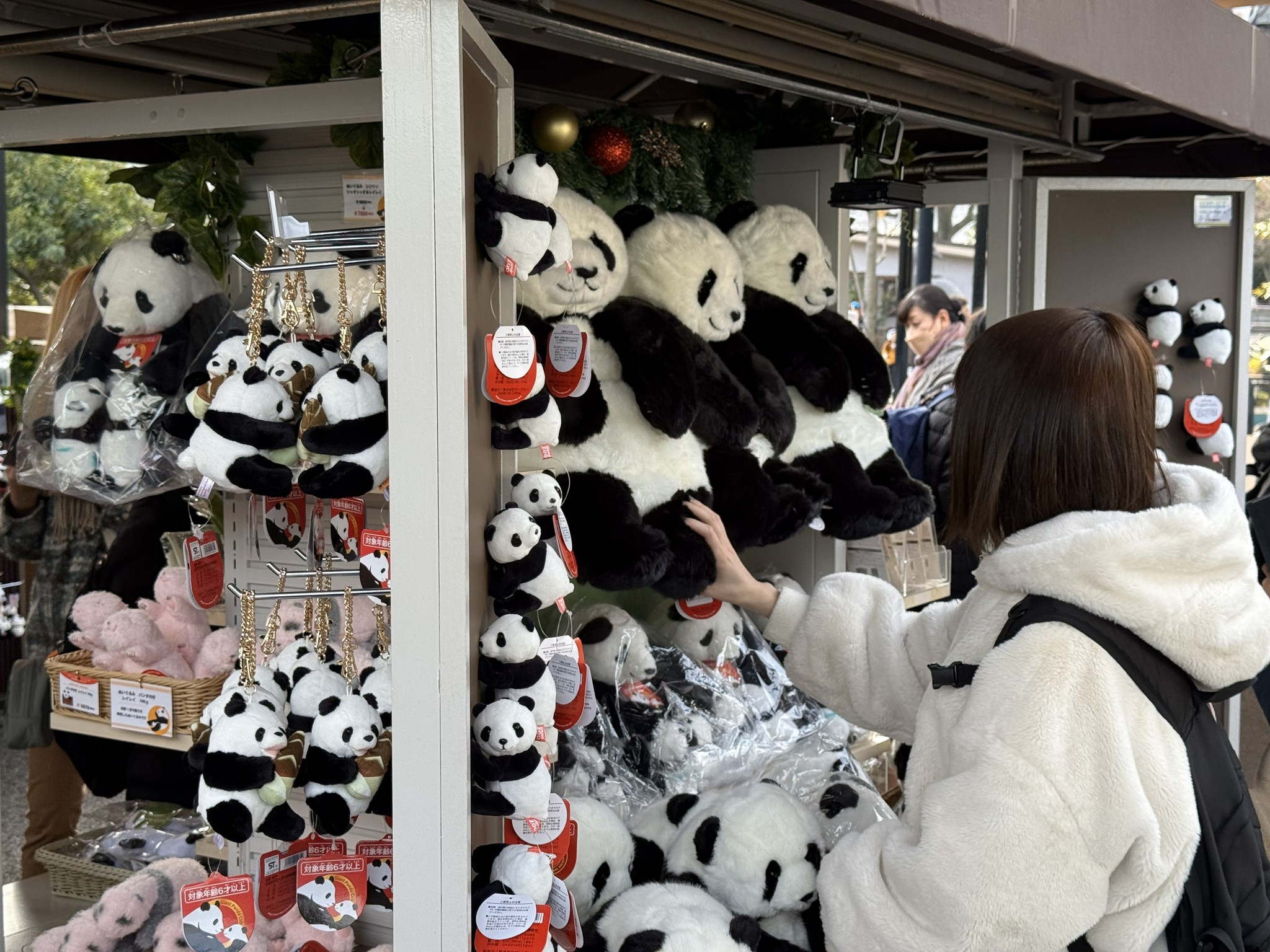 A photo taken in December, 2025, shows panda-themed souvenirs on display at Tokyo's Ueno Zoo. /VCG