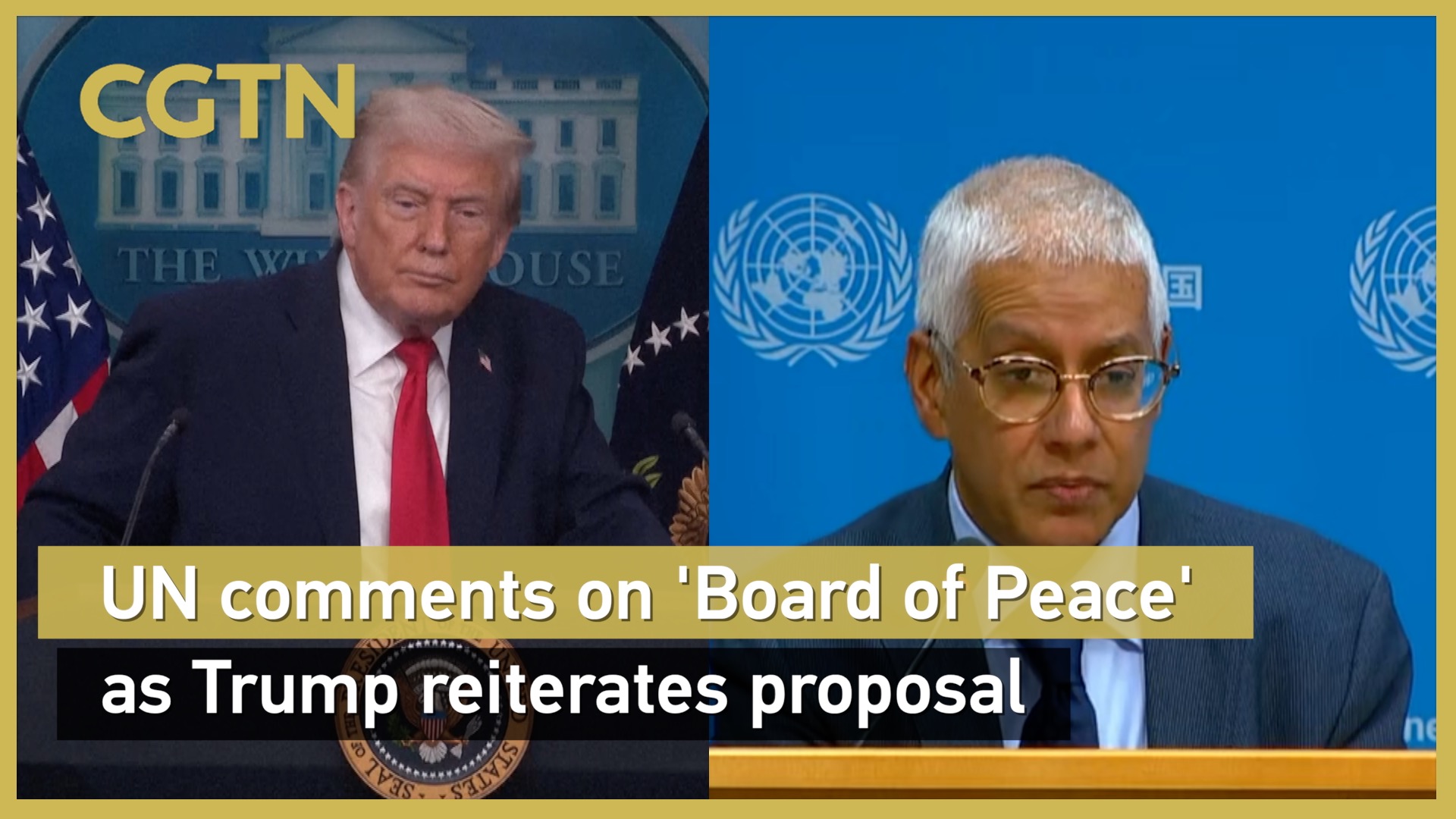 UN comments on 'Board of Peace' as Trump reiterates proposal