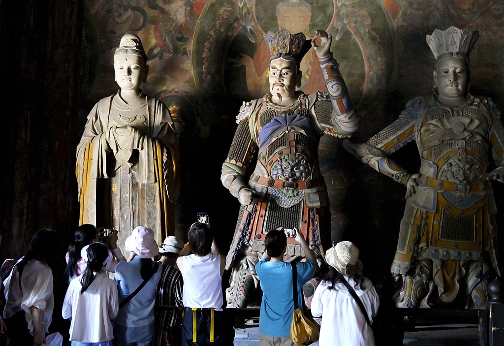 Tourists visit the Shanhua Temple in Datong, Shanxi Province, on July 20, 2025. /VCG