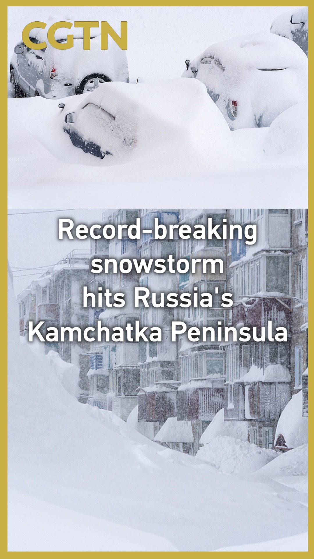 Record-breaking snowstorm hits Russia's Kamchatka Peninsula