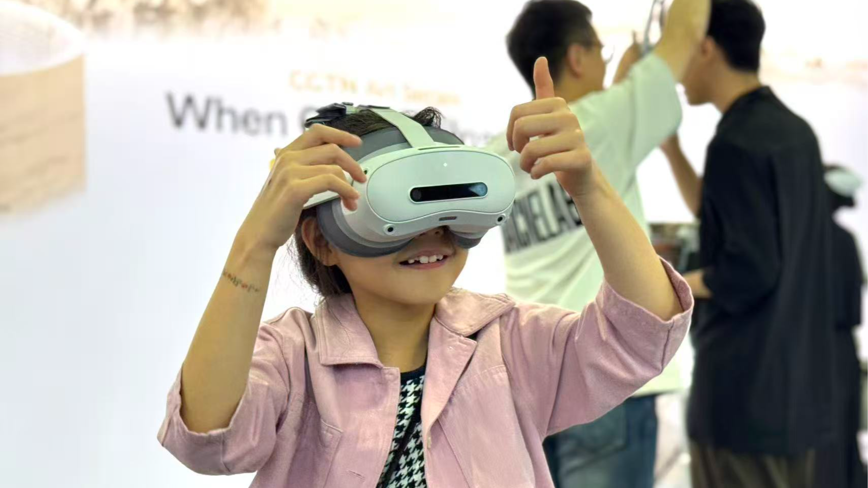 Art enthusiasts explore digital exhibitions of the CGTN Art Series at ART SG in Singapore, January 23, 2026. /CGTN