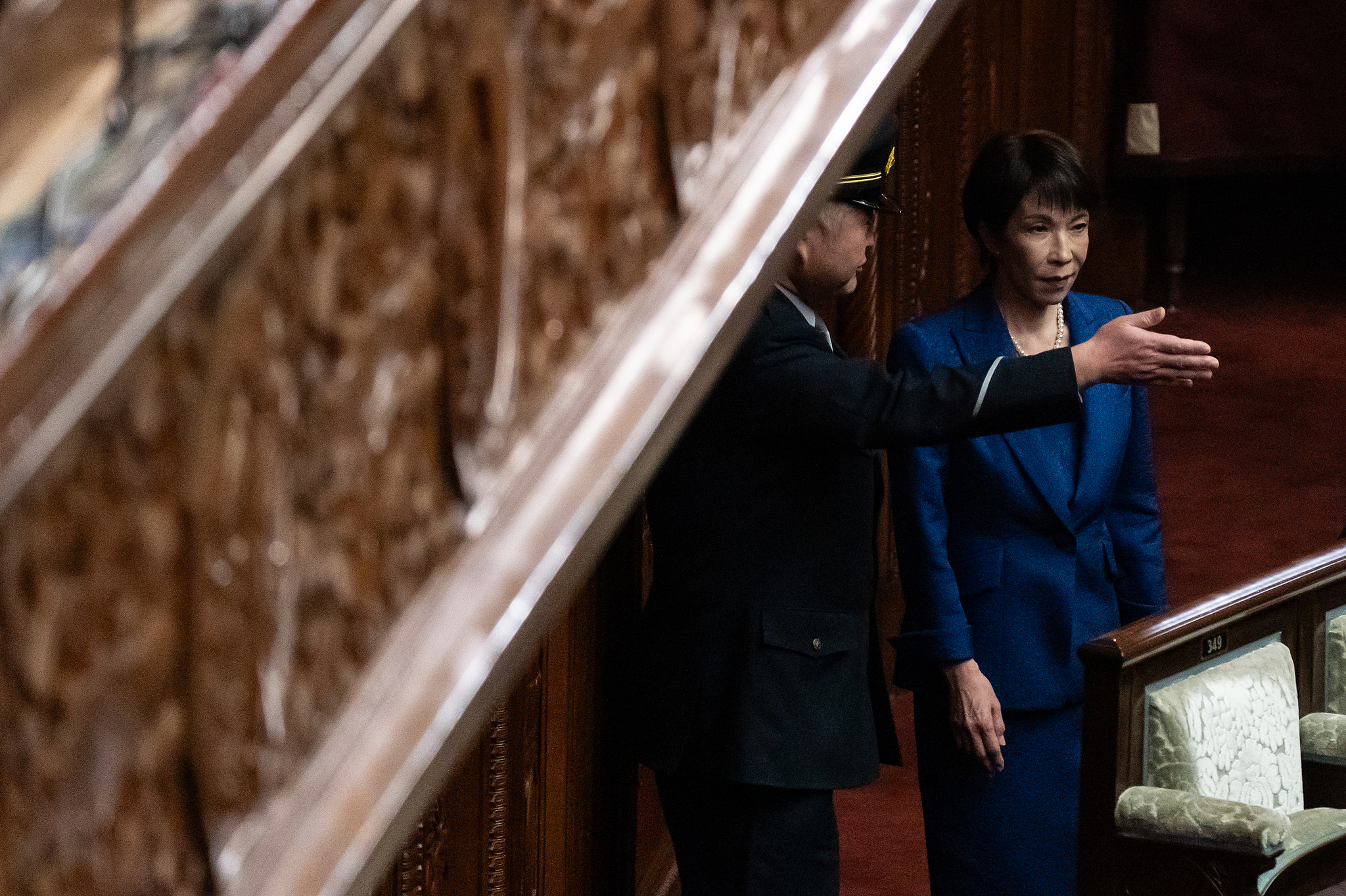Japanese Prime Minister Sanae Takaichi arrives for the plenary session of the lower house of the Diet on Jan. 23, 2026 in Tokyo, Japan. /VCG