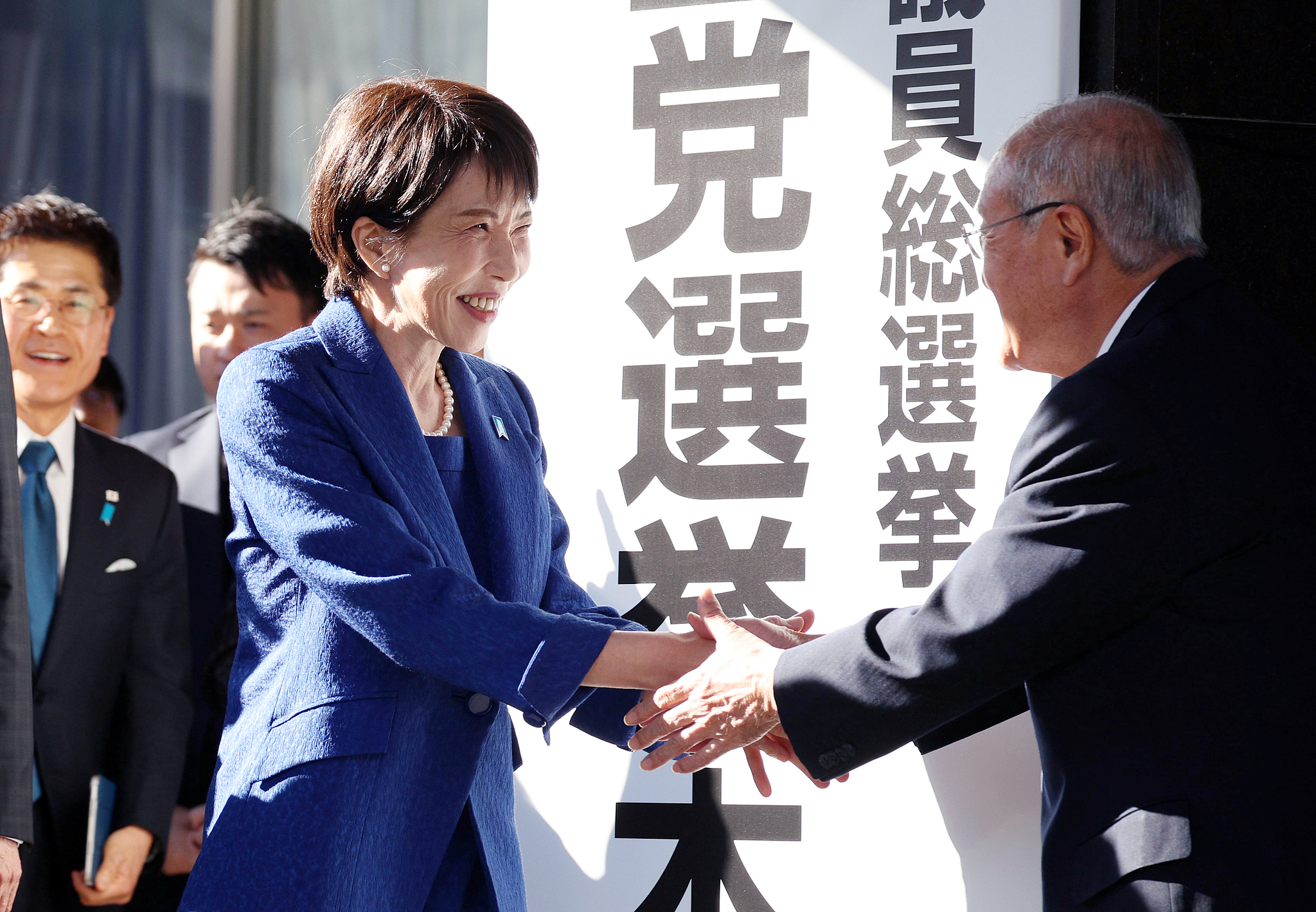 Japanese Prime Minister Sanae Takaichi arrives at the Liberal Democratic Party headquarters in Tokyo, Jan. 23, 2026. /VCG