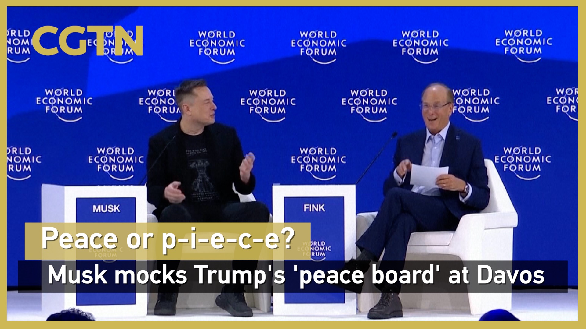 Peace or p-i-e-c-e? Musk mocks Trump's 'peace board' at Davos