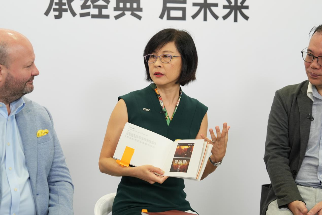 Tan-Soh Wai Lan, president of the Nanyang Academy of Fine Arts, speaks during CGTN's special dialogue 