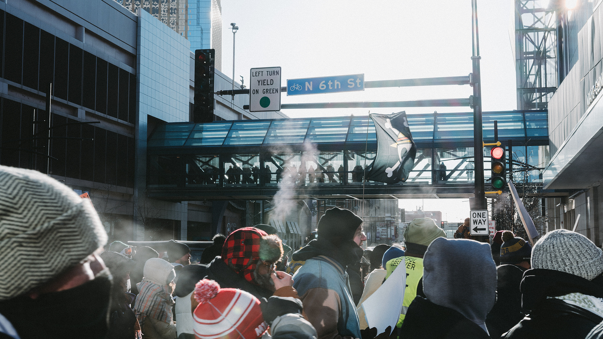 Demonstrators march through downtown Minneapolis, Minnesota, US, January 23, 2026. /VCG