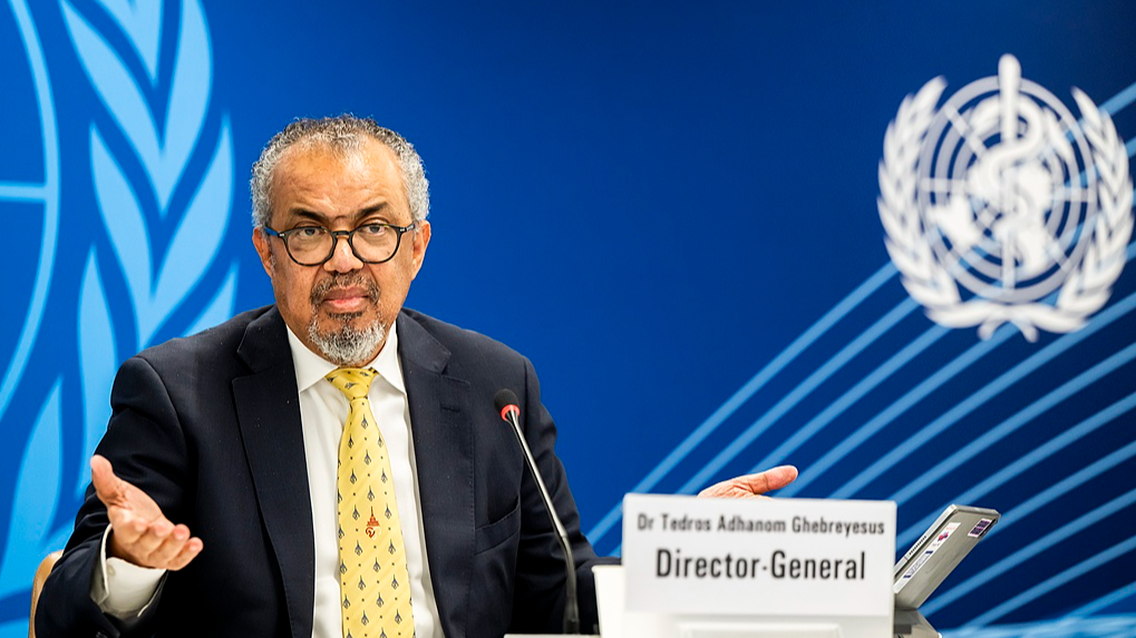 Tedros Adhanom Ghebreyesus, director general of the WHO, briefs the media during a press conference at the WHO headquarters in Geneva, Switzerland, December 11, 2025. /VCG