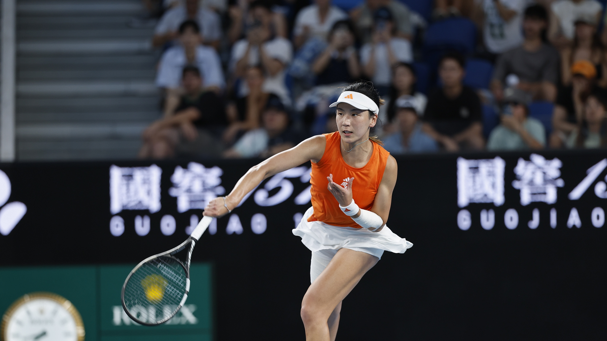 Wang Xinyu reaches round of 16 at Australian Open for first time