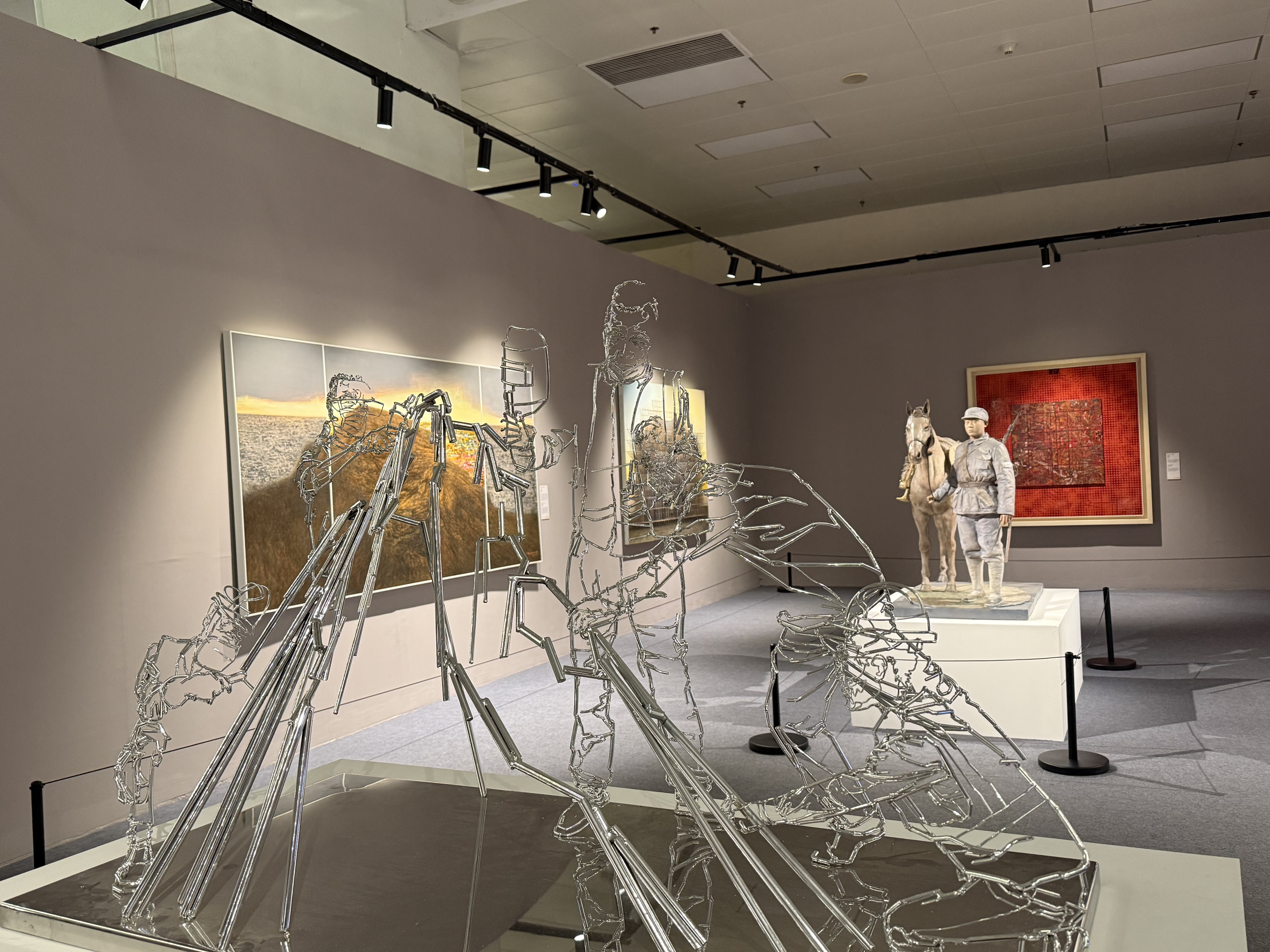 Art exhibits and sculptures at the 10th Beijing International Art Biennale, January 22, 2026. Zaruhi Poghosyan/CGTN