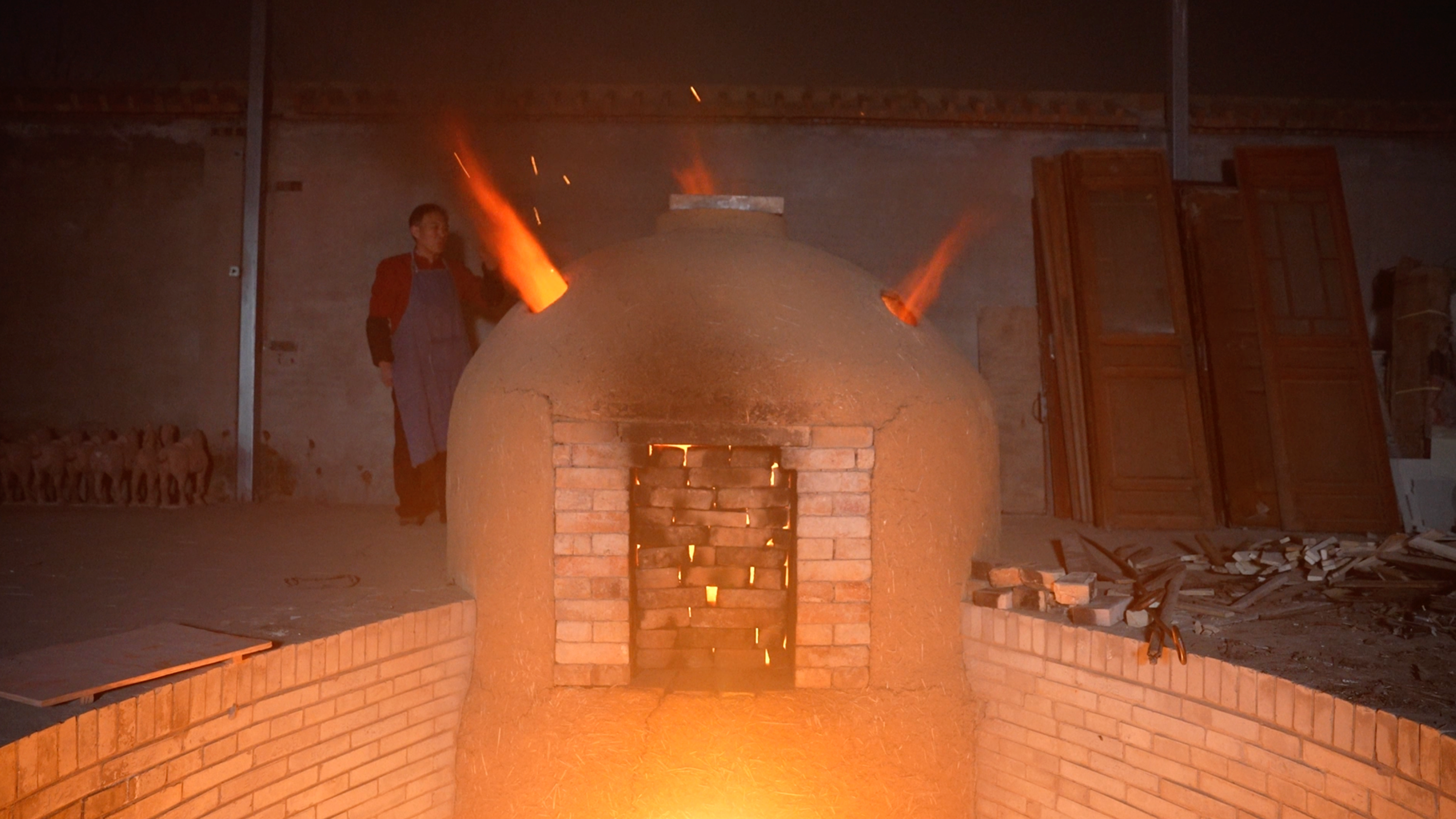 The traditional kiln in Gao Shuiwang's house. /CGTN