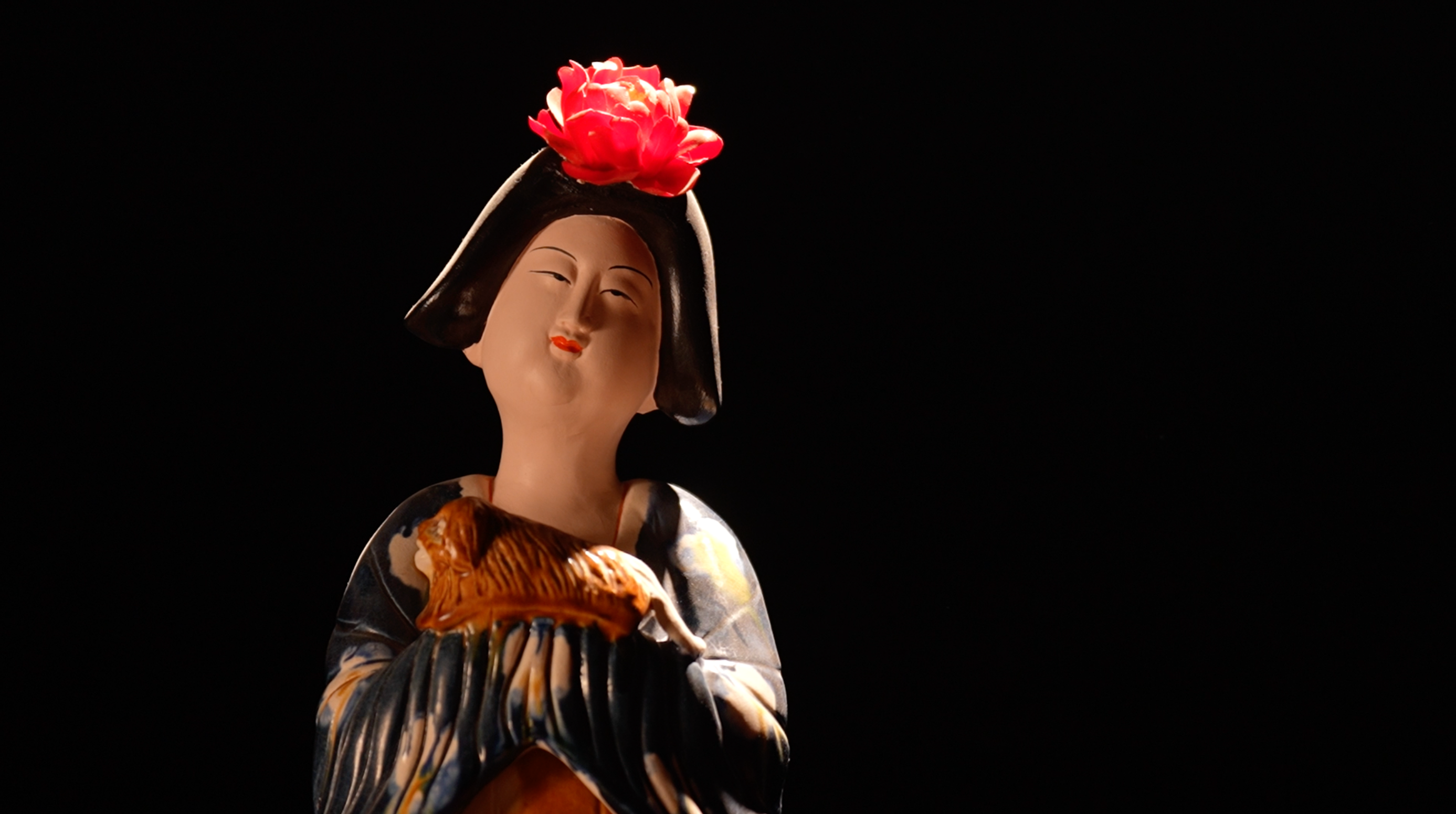 Tang Sancai pottery in Gao Shuiwang's collection. /CGTN