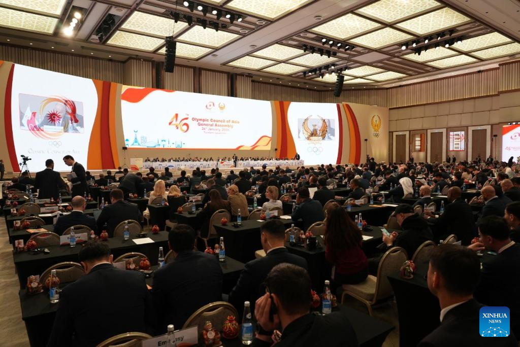 The 46th General Assembly of the Olympic Council of Asia (OCA) in Tashkent, Uzbekistan, January 26, 2026. /Xinhua